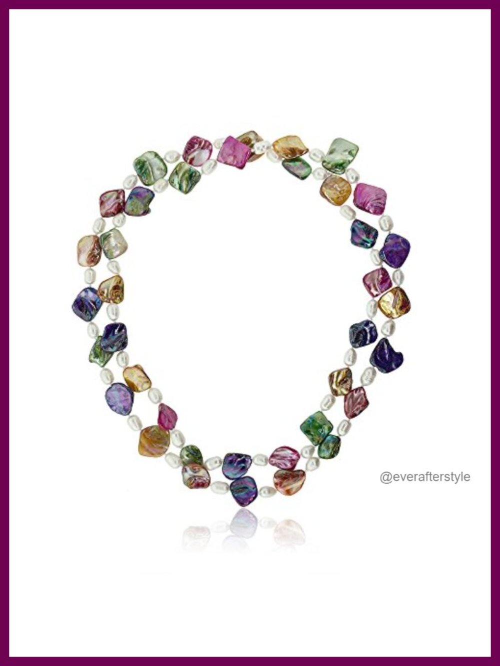 Cultured Freshwater & Simulated Shell Pearl Strand Necklace 46" Multicolor